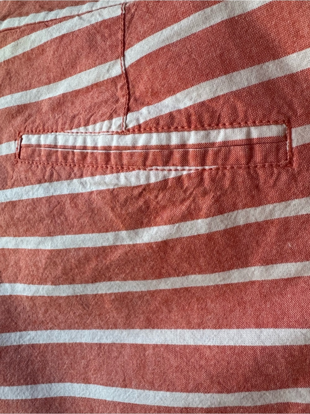 Old Navy Coral and White Striped Shorts 10 EUC - Picture 3 of 5